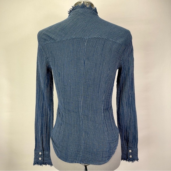 BDG Urban Outfitters Women’s Ruffle Front Button Down Gauze Top Size XS - Picture 3 of 10